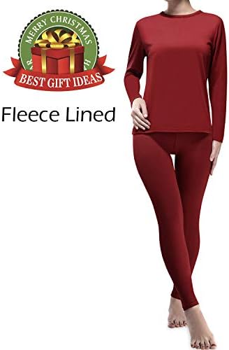 wishpower Women's Ultra Soft Thermal Underwear Long Johns Set with Fleece Lined