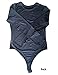 iToolai Women Long Sleeve Bodysuit Tops Leotard Snap Button Thong