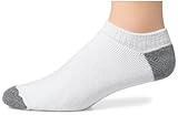 Hanes Men's Classics cushion low cut, white, 10-13 (Shoe Size 6-12) (Pack of 6)
