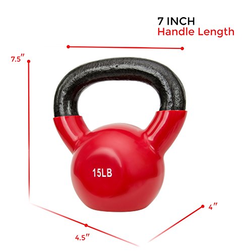 15-Pound Vinyl Coated Kettlebell - Image 9