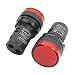 Uxcell AD16-22D/S 21 mm Thread Red LED Plastic Signal Pilot Lamp AC220V 2Pcs