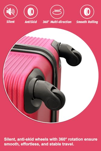 ZAAPPY Hard Shell Horizon Line ABS Lightweight 32 Inch (36-40kg) Luggage, Combination Lock Suitcase