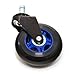 RevoSmooth Soft Rubber Office Chair Wheels Casters Replacement Rollerblade Style - For Hardwood Floor, Carpet, Gaming Caster Wheel (Set of 5)