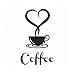 LUNIWEI Removable DIY Kitchen Decor Coffee Cup Decals Vinyl Mug Wall Sticker