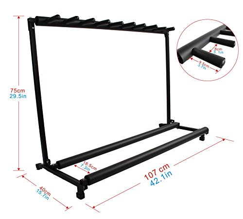 image for Vizcaya Folding Multiple Guitar Stand for Acoustic Electric Guitar Bas