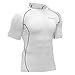 BALEAF Men's Short Sleeve Compression Shirts Gym Base Layer Compression Tops Color White Size M