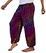 Treasures of Thailand Purple Tie Dye Pants Casual Beach Festival Trousers