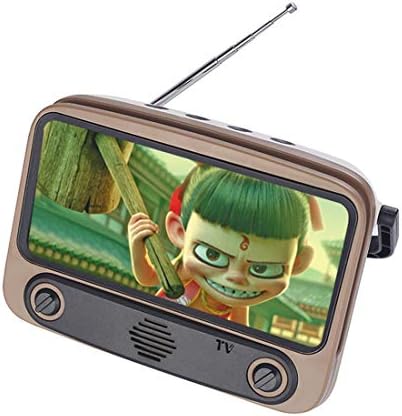 Polai Retro TV Bluetooth Speaker Mobile Phone Holder, Desktop Mobile Phone Stand/Holder for Phones With 4.7-6.4 Inch Screen