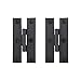 Renovator's Supply Cabinet Hinge Black Iron H Flush 3 Inch Set of 2