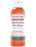 AcneFree Body Clearing Acne Treatment Spray for Body Acne and Back Acne, Treatment with Salicylic Acid 2% and Glycolic Acid, 5 Ounce