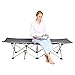 FLAMROSE Patented Camping Cots Sturdy Folding Outdoor Cot – 26 Powered Steels 10 Support Point – Weight Capacity 400lbs – Includes Free Pillow, Storage Bag