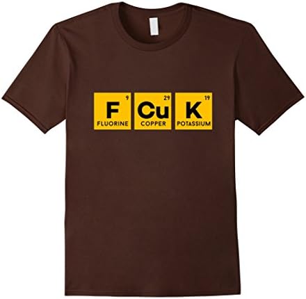 Mens FCUK Periodic Table & I DONT GIVE A FOX ANTI BULLYING SHIRT 2XL Brown