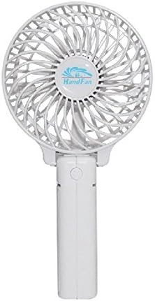 Personal fan Multipurpose Collapsible Portable Fan(Hand-held) Personal handheld electric LG 2000mA rechargeable battery Adjustable 3 speed (white)