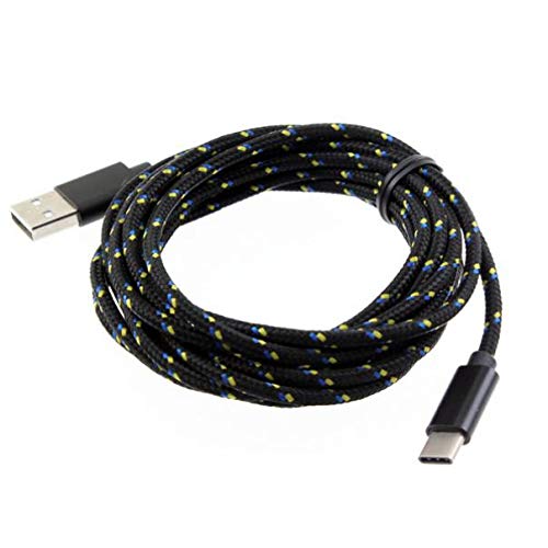 Amazon Com Black Durable Braided 10ft Long Type C Cable Rapid