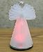 BANBERRY DESIGNS Faith Hope Love Angel - Frosted Glass LED Color Changing Praying Angel Statue Holding Red Heart