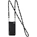 Case For iPhone X/iPhone10 | Real Black Leather Women Wallet With SILVER Hardware Phone Cover. Cross-Body Strap iPhoneX Mobile Holder for ID & Credit Cards. Carry Cell Handsfree. Sarah by Bandolier