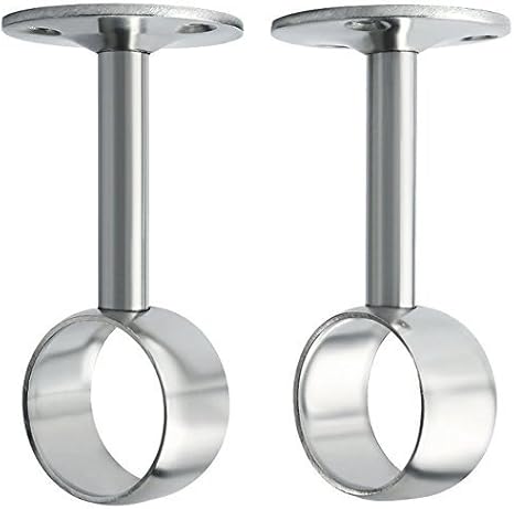 1 Pair Curtain Rail Brackets For Shower Curtain And More Also Suitable For Attaching Clothes Rails Stainless Steel Ceiling Mount Lever Action 67 X 39 Mm As Pictured Amazon De Kuche Haushalt