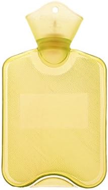 Premium Classic Rubber Hot Water Bottle, Transparent Hot Water Bottle2L/1L/0.75L(Yellow)