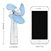 CestMall Mini Handheld Fan, USB Powered Electric Fan for Home Office Travel Camping Fishing, Soft Sponge Desk Fan for Kids (Blue)