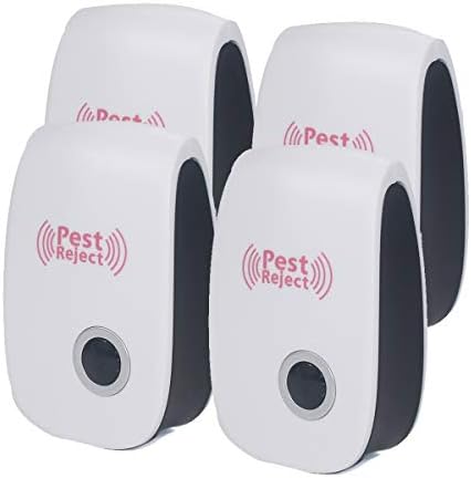 High Key 4pcs Ultrasonic Pest Control Repeller Reject Mosquito Insect Electronic UK Plug In