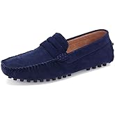 Mens Loafers for Men Suede Vamp Driving Penny Moccasins Loafers Anti-Slip Lightweight Comfortable Walking Classic Slip On
