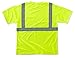 Ergodyne unisex adult High Visibility Reflective Safety T-shirt T shirt, Lime, Silver, 3X-Large
