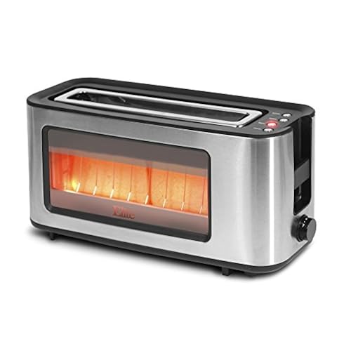 Elite Platinum ECT-153 Maxi-Matic 2-Slice Glass Sided Toaster, Silver Home & Kitchen, Kitchen & Dining, Small Appliances, Ovens & Toasters, Toasters