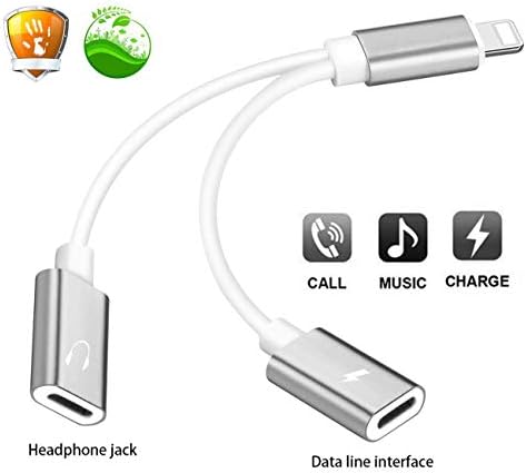 HXYPPY 13883 2" 1 Adapter To Charger And Aux Earphones Stereo Jack, Dual Headphone Audio+Charge Adapter
