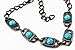 TFJ Women Western Fashion Boot Bracelet Silver Metal Chain Turquoise Blue Beads Shoe Charm