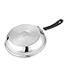 Cook N Home 10-Inch Stainless Steel Saute Fry Pan With Lid, 3 Quart