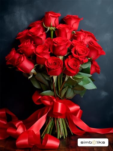 SIMBOLIKS Rainbow Rose of Sant Jordi, Dia dels Enamorats, Diada de Catalunya, Mother's Day, Heart, Love, Gift Sant Jordi, Red Bracelet, Rose of Eternal Colours, Arrival, Flower, Gift Bracelet