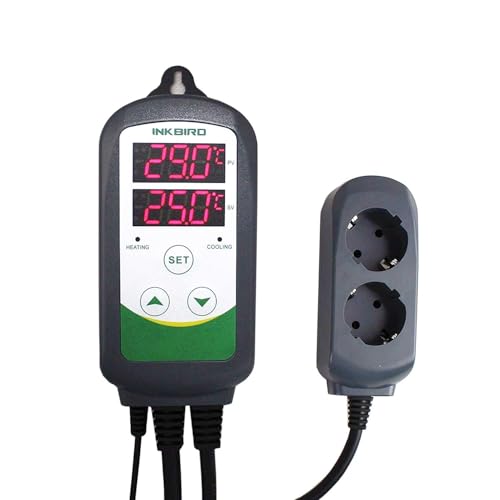 Inkbird ITC-308 220 V Digital Temperature Controller Thermostat Control with Heating and Cooling for Homebrew, Breeding, Greenhouse