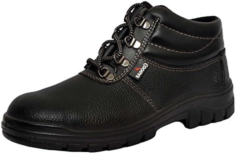 Coogar Safety Footwear 82172_014HiAnkle_10 Men's Black Leather Safety Shoes, 10 UK