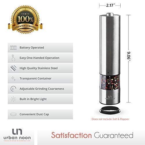 5 Electric+Pepper+Grinder+Salt+Adjustable