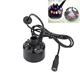 12 Color LED Ultrasonic Mist Maker Fogger Water Fountain Pond+Power Adapter
