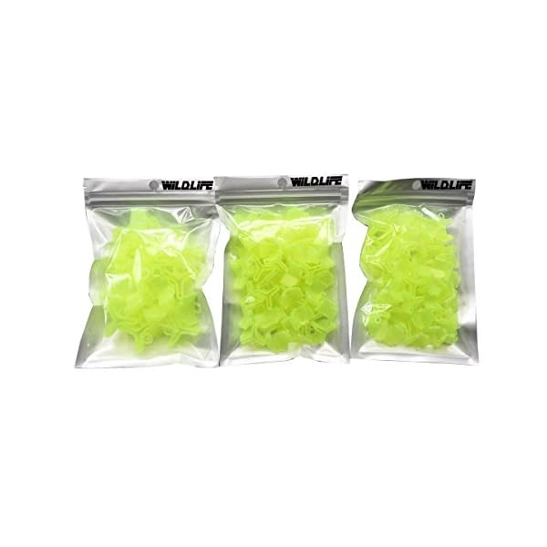 Wildlife-150pcs-Lot-3-Sizes-Fishing-Treble-Hooks-Protector-Safety-Holder-Cover-Bonnets-Caps-lime