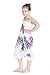 Girl White with Purple Floral Hawaiian Luau Dress in Various Styles