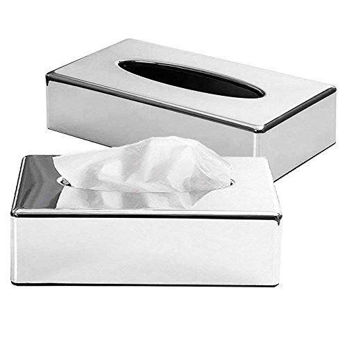 CROWNSTARQI Tissue Box Holders Cube Mirror Square Tissue Box Cover