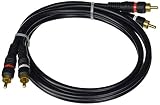 iMBAPrice 3 feet 2RCA Male to 2RCA Male Home Theater Audio Cable (3 Feet, Black)