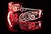 Neon Nightlife LED Light Up Glasses, Red | Cyberpunk Goggles, Rezz Visor Robocop Futuristic Electronic Lights
