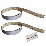 Salzmann 3M Scotchlite Reflective Sticker, High Visible Stickers, Silver, 1'' x 39'', 2 Rolls