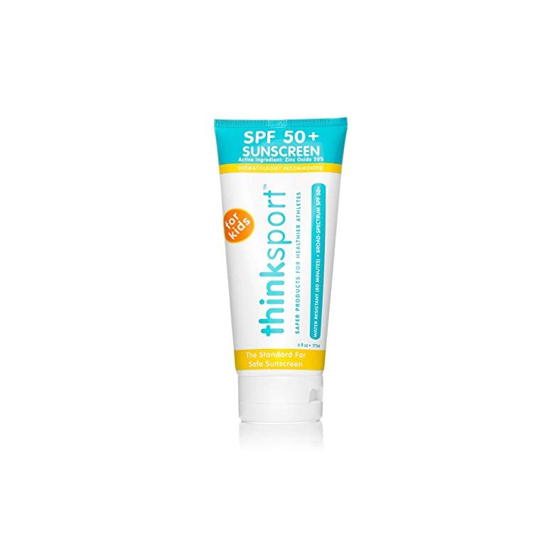 Thinksport Kids SPF 50+ Mineral Sunscreen – Safe, Natural Sunblock for Children – Water Resistant Sun Cream – Broad…