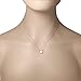 My Daily Styles 925 Sterling Silver Rose Gold-Tone Womens Evil Eye Hamsa White Blue CZ Pendant Necklace