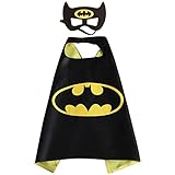 White sugar in summer Christmas Superhero Costume and Dress Up For Kids - Satin Cape and Mask (Batman)