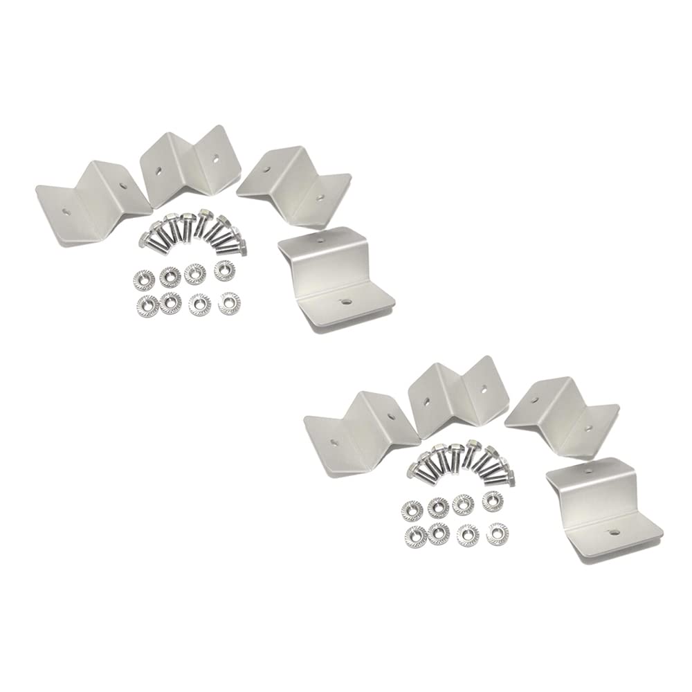 2 Sets of ZONADAH Solar Panel Mounting Bracket, Solar Panel Mount Mounting Z Bracket Set Kits with Nuts and Screws, for RV, Yacht, Cement Off-Grid Roof Installations