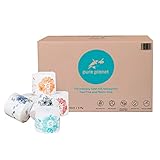 Pure Planet Club 3-Ply, Double Length, Tree-Free, Plastic-Free, Bamboo and Sugarcane Toilet Tissue, 300 Sheets Per Roll, 36 Large Rolls Per Box