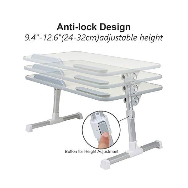 autumndeer Laptop Stand Computer Desk, Adjustable Laptop Table, Bed Tray, Lap Desks Bed Table for Eating, Bed Desk…