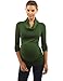 PattyBoutik Mama Cowl Neck Maternity Top (Dark Green M)
