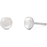Boma Jewelry Sterling Silver Inlay Circle Stud Earrings