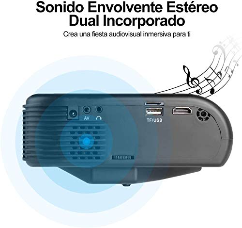 ODLICNO-Mini-Proyector-Porttil-Multimedia-Proyector-de-Cine-en-casa-proyector-Compatible-con-Full-HD-1080P-HDMI-VGA-Dual-USB-AV-TF-Computadora-Porttil-Telfono-Inteligente-Negro